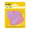 Post-it Heart Shape Notes, 3" x 3", Assorted Colors