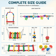 thumbnail image 4 of MRSXXNTY Bird Parakeet Toys,Swing Hanging Standing Chewing Toy Hammock Climbing Ladder Bird Cage Colorful Toys Suitable for Budgerigar, Parakeet, Conure, Cockatiel, Mynah, Love Birds, Finches, 4 of 7