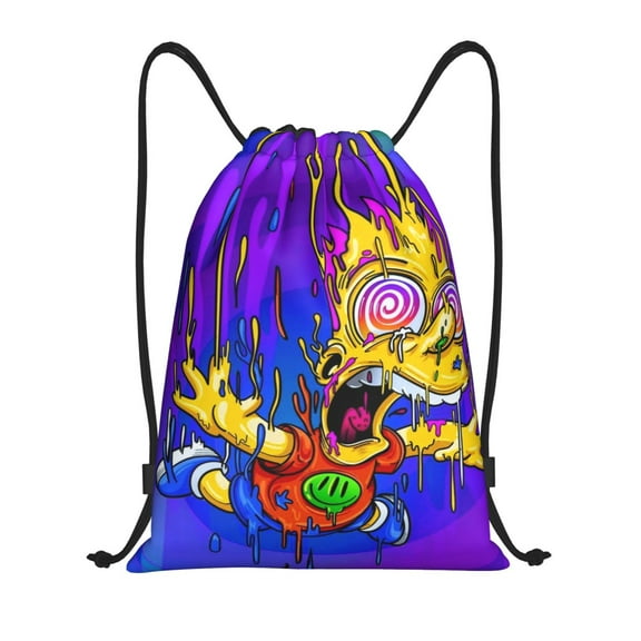 Simpsons Drawstring Bag Gym Bag Sports Backpack Sack Sackpack String Bag Cinch Bag For Yoga Travel Beach Shopping Women Men