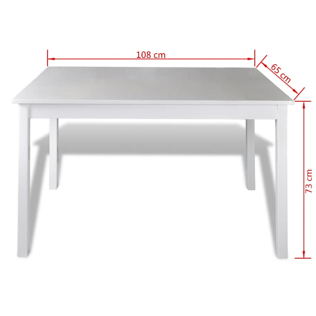 Kepooman Kitchen Wood Rectangle Dining Table Set with 4 High Back Chairs, Set of 5, White Kepooman Kitchen Wood Rectangle Dining Table Set with 4 High Back Chairs, Set of 5, White