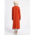 thumbnail image 4 of Orange - Tan - Terra Cotta - Crew neck - Viscose - Tunic - Everyday Basic, 4 of 5