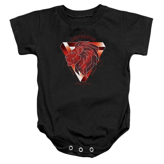 Harry Potter Gryffindor Bravery Courage Determination Unisex Infant Snap Suit for Baby (24 Months) Black