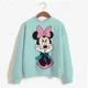 thumbnail image 5 of Sudadera básica de cuello redondo para mujer, nueva sudadera con capucha con estampado de Minnie Mouse de Disney de primavera 2024, jersey informal Harajuku para niña, 5 of 5