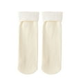 thumbnail image 2 of Only Moment Women's Cotton Thigh High Over Knee Socks blended fabric Casual Comfy Crew Sock Stretchy Calf Slouch Boot Socks White,One Size, 2 of 9