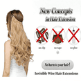 thumbnail image 6 of DUANJY 18 Inch Invisible Wire Halo Hair Extensions-Medium-Long to Long Wavy Synthetic Hairpiece, Adjustable Size No Clips, Transparent Wire Headband for Women, Black to White, 6 of 6