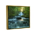 thumbnail image 3 of Stupell Industries Rocky Waterfall Landscape Nature Photography Gold Floater Framed Art Print Wall Art, 21 x 17, 3 of 9