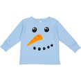 thumbnail image 3 of Inktastic Snowman Face Boys or Girls Long Sleeve Toddler T-Shirt, 3 of 5