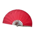 thumbnail image 3 of Abanico de mano plegable de acero inoxidable para cosplay, ideal para fiestas. rojo, 3 of 9