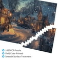 thumbnail image 3 of 1000 PCS Christmas Snow Scene in the Small Town - 1000 Piece scenery Puzzle,Collectible Puzzle Featuring Christmas,Create a festive atmosphere,Funny Wooden jigsaw puzzles,Every Piece is Unique, 3 of 6