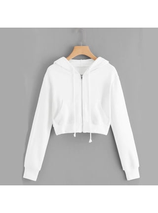 White Cropped Sweatshirt
