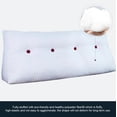 thumbnail image 4 of WOWMAX Large Bolster Triangular Reading Backrest Positioning Support Wedge Pillow Headboard for Day Bed Bunk Bed RV/Trailer with Removable Cover Deep Blue 47x8x20inch, 4 of 7