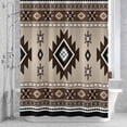 thumbnail image 3 of Aztec Shower Curtain for Bathroom Decor, Brown Southwest Wind Bohemian Ethnic Wind Waterproof Fabric Shower Curtain, 36"x78" Set with 12 Hooks, 3 of 9