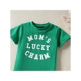 thumbnail image 6 of Kiapeise Baby Girls Green St Patrick Day Outfit Clothing Infant Short Sleeve T-shirt Clover Shorts Set, 6 of 9