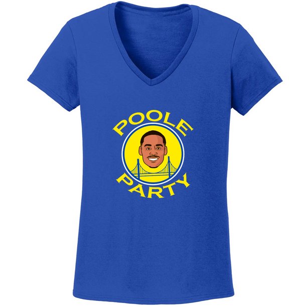 Warriors Jordan Poole Party Logo LADIES V-NECK T-shirt - Walmart.com