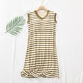 thumbnail image 2 of BUIGTTKLOP Womens Nightdresses with Built in Bra Striped Nightshirt Sleeveless Tank Dress Basic Sleepwear Nightgown Pajama Dress, 2 of 6