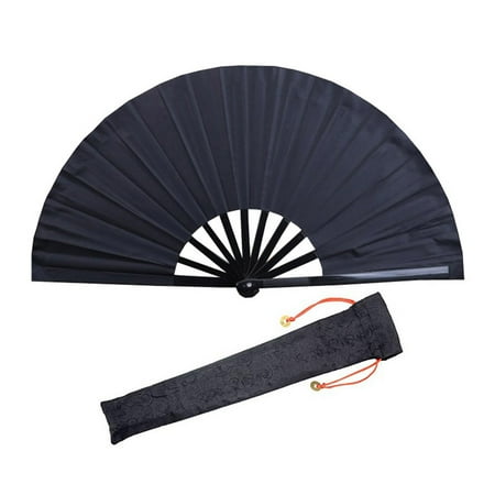 

Sorrowso Chinese Kung Fu Fan with Fabric Cover Folding Fan Chinese Hand Fan Tai Chi Fan