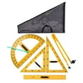 thumbnail image 2 of Guardoinrt Drawing Math Geometry Tool Big Size Compass Triangle Protractor Ruler Architects And Engineers Math Geometry Equipment Yellow 5 pcs, 2 of 6
