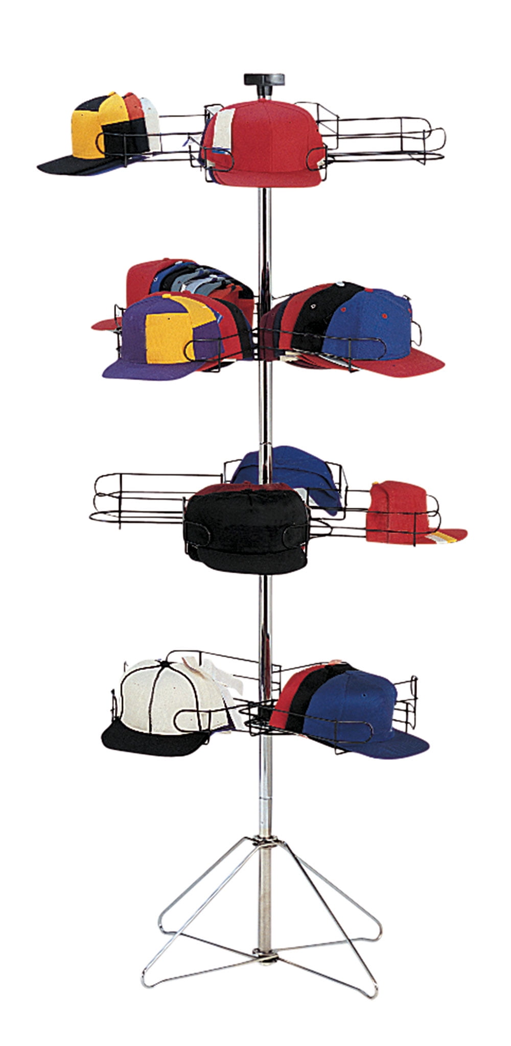 4Tier Rotating Standing Hat and Cap Rack Display