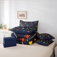 thumbnail image 6 of Feelyou Cartoon Car Bus Twin Bedding Sets 7pcs, Star Lines Stripes Bedding Comforter Set, 6 of 8