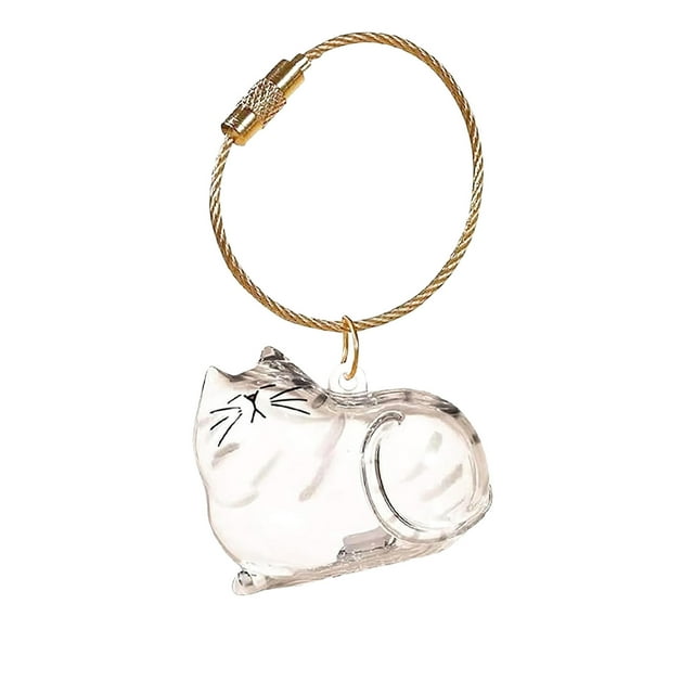 Cat Hair Keepsake Keychain Pet Memorial Storage Bottle for Collecting Cat Unique for Cat Lovers