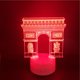 thumbnail image 1 of Lámpara de ilusión LED 3D con luz nocturna, Arco del Triunfo de París, 1 of 2