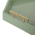 thumbnail image 4 of Kate and Laurel Lipton Modern Hexagon Tray, 18 x 18, Sage Green with Gold Handles, Midcentury Decorative Serving Tray for Storage and Display in Living Room Decor Scheme, 4 of 8
