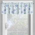 thumbnail image 2 of Ambesonne Starfish Valance Pack of 2, Nautical Theme Starfish, 42"X18", Almond Green Azure Blue, 2 of 5