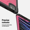 thumbnail image 2 of ELEHOLD Case for Apple iPad Pro 11 2022/2021/2020/2018/air4 10.9/air5,Soft TPU Rugged Durable Case with 360° Rotating Hand Strap & Foldable Hidden Stand & Pencil Holder,Rose, 2 of 11