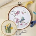 thumbnail image 5 of Round Embroidery Hoop for Cross Stitch 2Pcs Imitation Wood Plastic Circles, 5 of 5