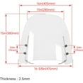 thumbnail image 6 of KOJEM Clear Motorcycle Windshield Screen Fit for Moped Visor 125cc 150cc Gas Gy6 windscreen 14.3"x16.5" for Yamaha Honda Visor Scooter Transparent Acrylic, 6 of 13