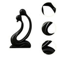 thumbnail image 6 of deevoka Ceramic Kissing Lovers Sculpture Souvenirs Romantic Statue for Bedroom Decor Black, 6 of 9