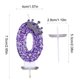 thumbnail image 3 of Purple Glitter Number Birthday Candles 0-9 Set Cake Topper Candles For Party Decor, 3 of 6