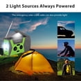 thumbnail image 3 of Solar Weather Radio, Hand Crank Self Powered Emergency FM/AM Radio Table Lamp LED Flashlight with 2000mAh Rechargeable Battery and Carabiner for Home Outdoor, 3 of 7