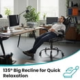 thumbnail image 4 of EDTara Leather Office Chair, Executive Design With Reclining Function, Ergonomic Lumbar Support, and Dual Spring Cushion, 4 of 8