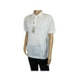 thumbnail image 4 of Mens Polo Shirt Slinky Sheer Short Sleeves Soft Touch Stacy Adams 57006 White, 4 of 6
