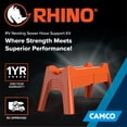 thumbnail image 2 of Camco Sewer Hose Support 43072 Rhino; Stackable For Storage; Orange; Poly Construction, 2 of 8