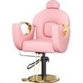 thumbnail image 1 of EastVita Chaise de Coiffeur à Rotation 360 Degrés avec Pompe Hydraulique Robuste, Appui-Tête Réglable et Dossier Inclinable, Chaise de Salon Multifonctionnelle Inclinable, 1 of 8
