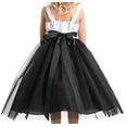 thumbnail image 2 of Big Girls' Satin Top Tulle Skirt Flower Belt Flowers Girls Dresses Silver 20 (J36K39), 2 of 2