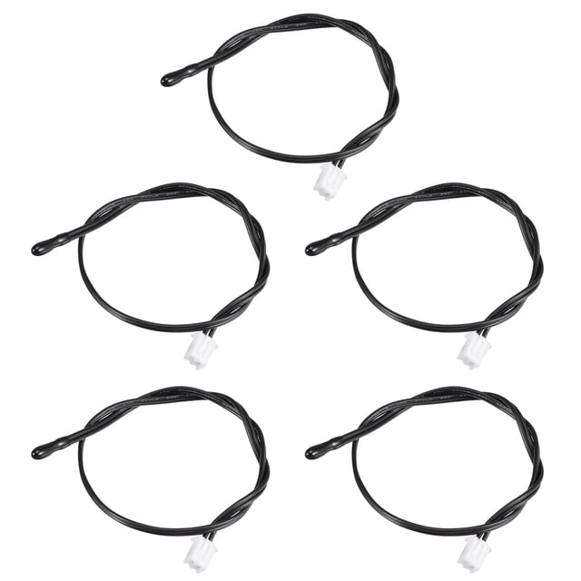 Unique Bargains 5pcs 10K Temperature Sensor Probe NTC Thermal Sensor Probe 30cm Digital Thermometer Extension Cable
