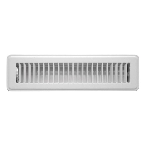 Floor Register Tru Aire, 5 x 30 cm, 2 vías, pintura en polvo, acero blanco