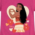 thumbnail image 3 of Disney Princess - Love Moana - Toddler and Youth Girls Short Sleeve Graphic T-Shirt, 3 of 5