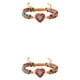 thumbnail image 3 of Qarigey de mujer con forma de corazón, dije de piedras preciosas naturales, pulseras con dijes de corazón de piedra Natural hechas a mano, Rojo 2Conjunto, 3 of 6