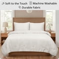 thumbnail image 3 of Mainstays 3-Piece Waffle Comforter Set with Matching Shams, Vanilla Dream, Full/Queen, 3 of 11