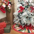 thumbnail image 2 of dinii Christmas Tree Skirt 36 Inch Xmas Pine Trees Soft Holiday Decoration (Red & Green) TS31-36, 2 of 6