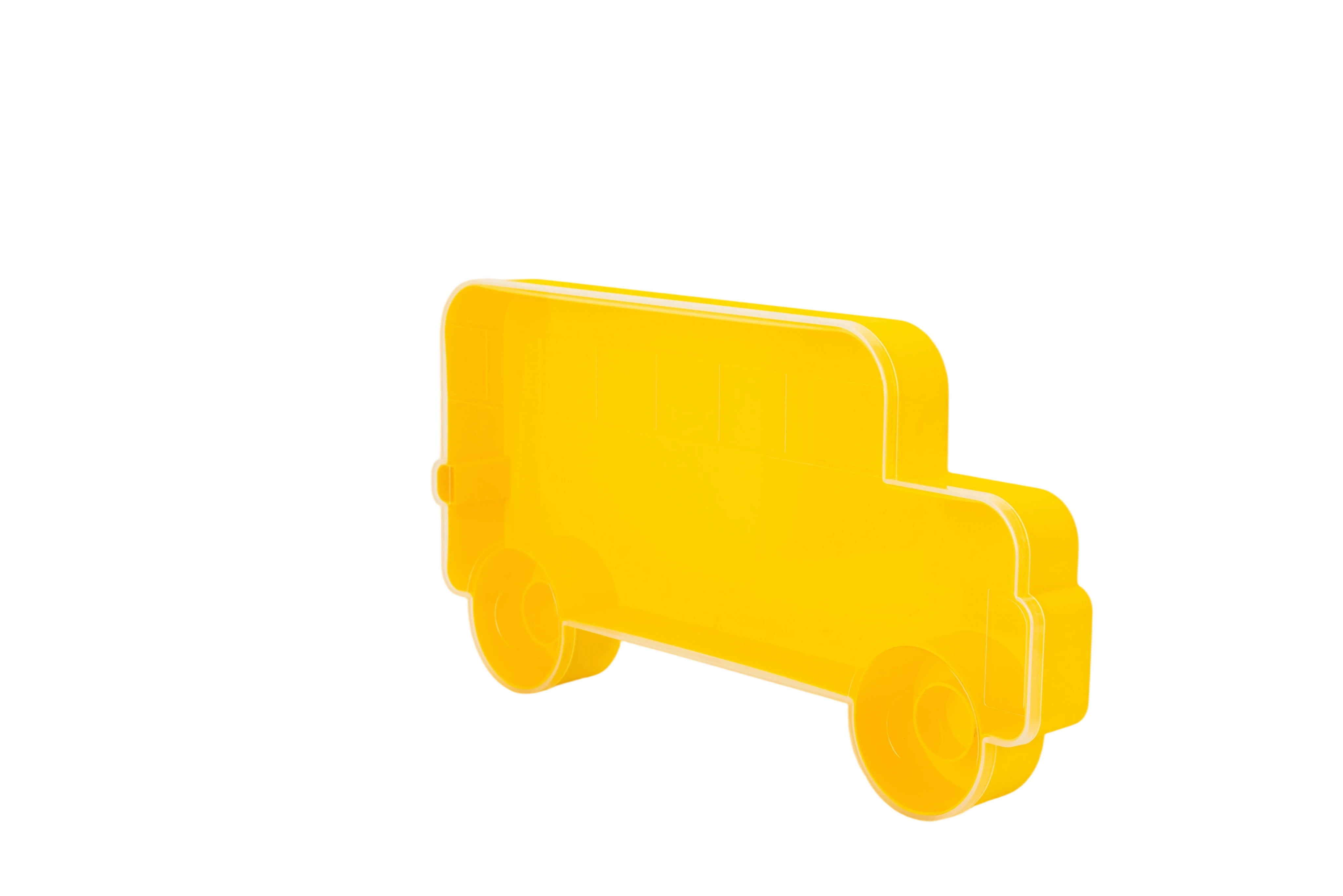 Pen+Gear Bus-Shaped Storage Container, Yellow, 15.5" x 8"