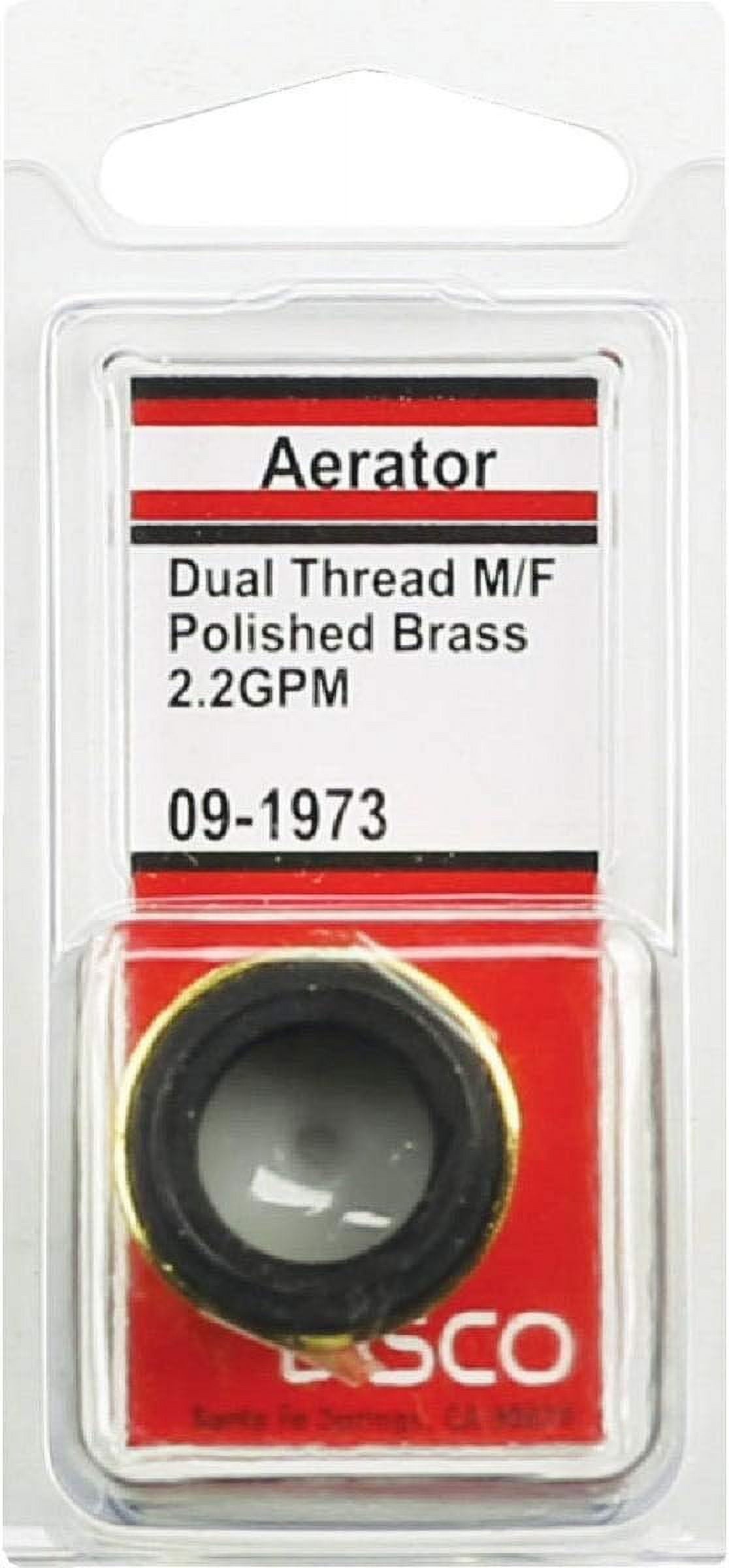 Larsen Supply Dual Thread Aerator - 2.2 GPM Water Saver, Brass Finish - 1 Each