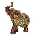 thumbnail image 4 of Adorno De Resina De Aspecto Hermoso, Artesanía De Elefante Con Forma De Elefante, Adorno De Elefante, Para Gabinetes De TV Y Oficina ANGGREK Oro L, 4 of 8