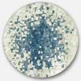 thumbnail image 1 of Designart 'taches Bleues Géométriques' Art Mural Rond en Métal Géométrique - Disque de 36, 1 of 5