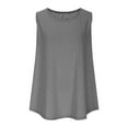 thumbnail image 4 of Timegard Tank Tops for Women Plus Size Round Neck Sleeveless Top Casual Loose Comfy Basic Tee Blouse, 4 of 8