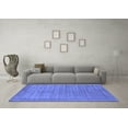 thumbnail image 3 of Ahgly Company Machine Washable Indoor Rectangle Abstract Blue Contemporary Area Rugs, 8' x 12', 3 of 4